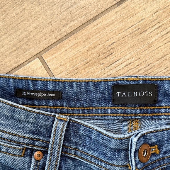 Talbots Sz 10 Women's Stovepipe Blue Ankle Jeans - Picture 2 of 8
